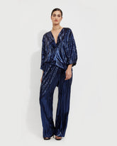 PANTALON AZUL PLISADO